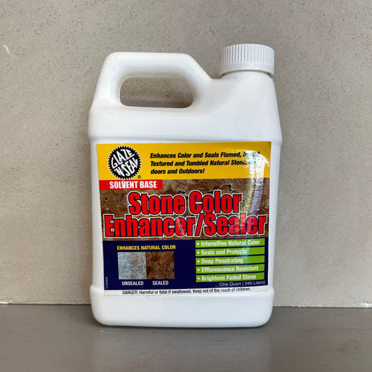 Glaze N Seal (yellow) Stone Color Enhancer Penetrating Sealer, Solvent- Quart only Int / Ext- Darkens color, No Sheen- Coverage: 50-400 sf