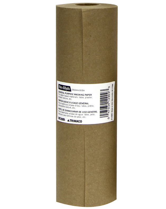 9" x 180' Trimaco GP9 Brown Trimaco General Purpose Masking Paper