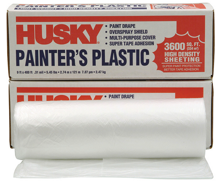 9' x 400' Poly - America 03509H Husky .31-Mil High Density Painter's Plastic