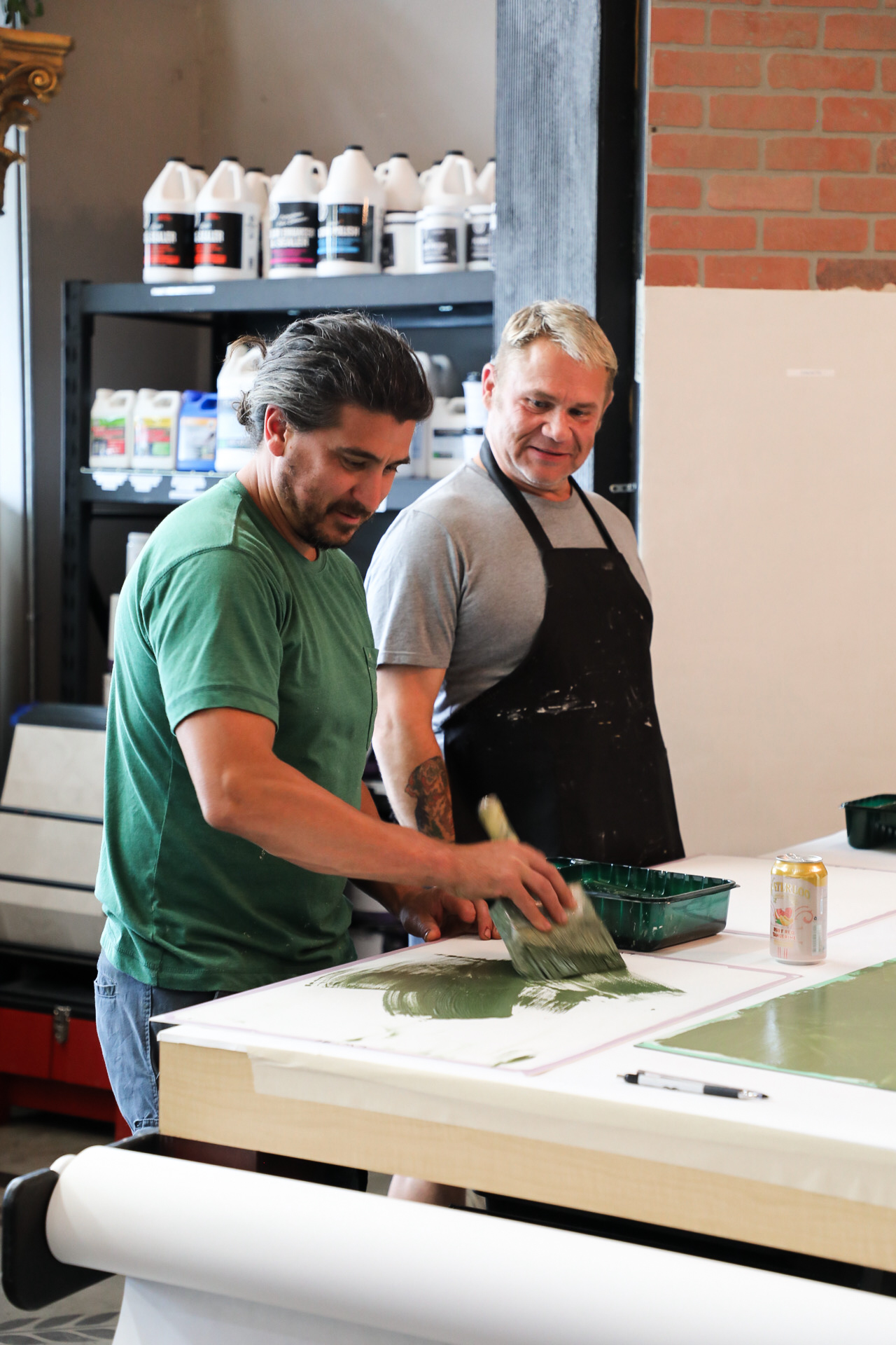 One-on-one instruction showing proper plaster application methods